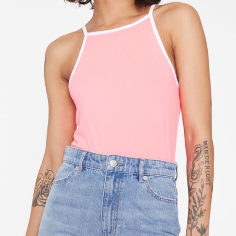 Pink Neon High Neck Top💞